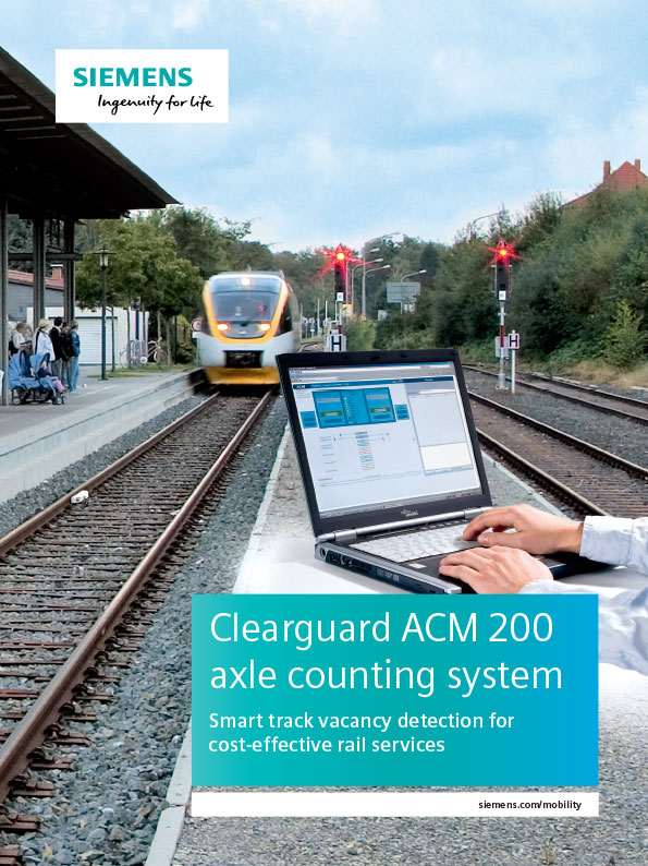 Clearguard ACM 200 axle counting system Smart track vacancy detection for cost-effective rail services