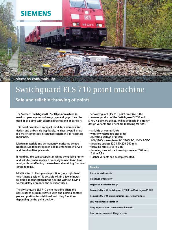 Switchguard ELS 710 external locking point machine