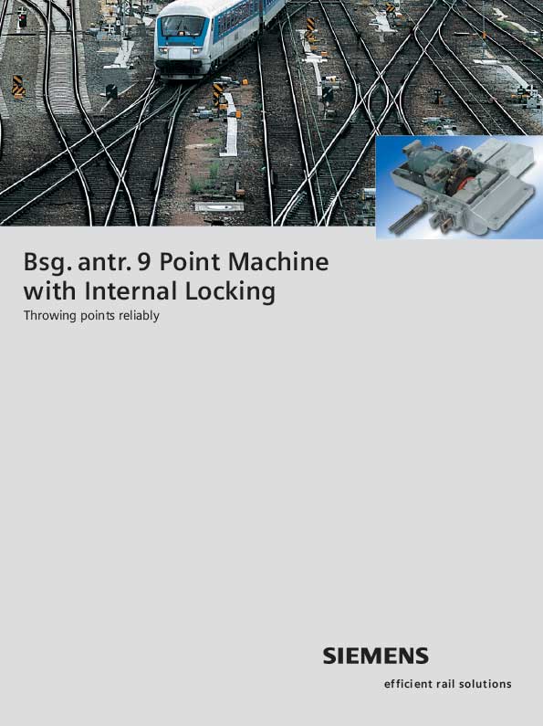 Switchguard Bsg9 Point Machine with Internal Locking
