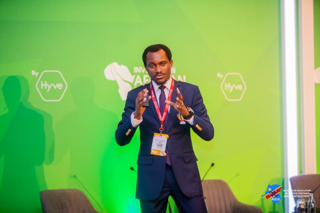 Mr. Miguel Kashal Katemb addresses the mining industry at the 2024 Mining Indaba in Cape Town