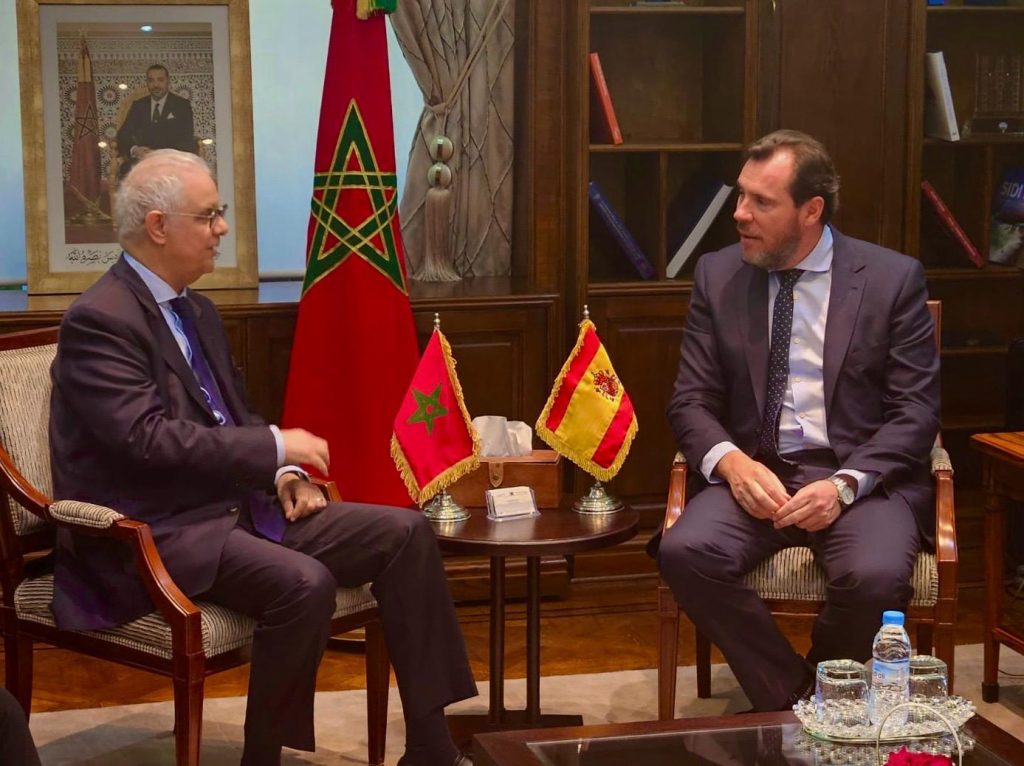 Minister Óscar Puente with Minister of Infrastructure and Water of Morocco, Nizar Baraka