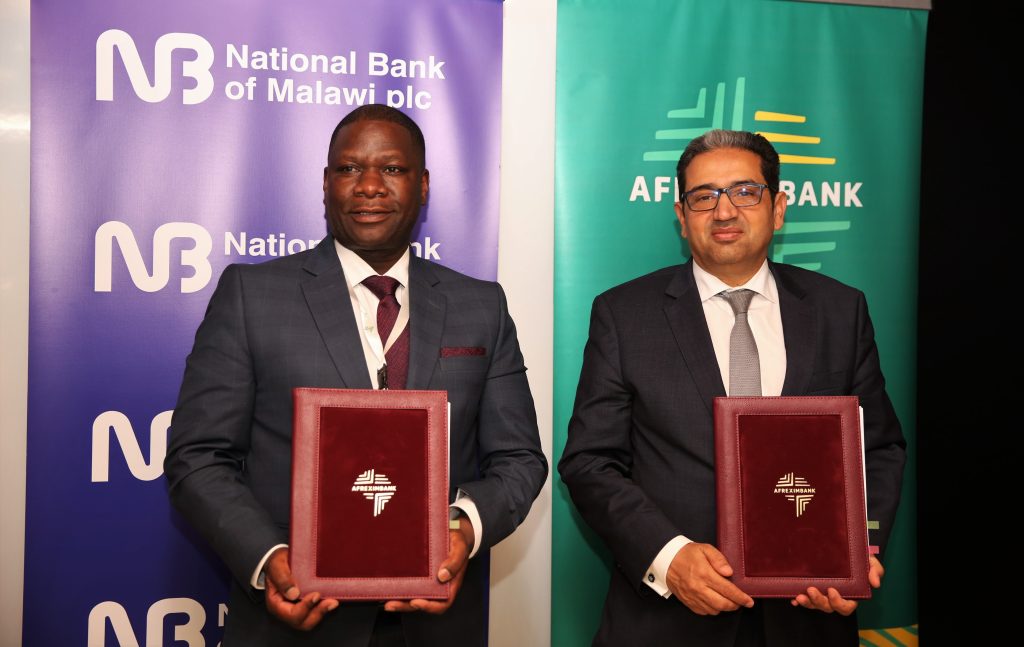 Mr. Harold Jiya, Chief Executive Officer, NBM Plc with Mr. Haytham ElMaayergi, Executive Vice President, Global Trade Bank Africa at Afreximbank