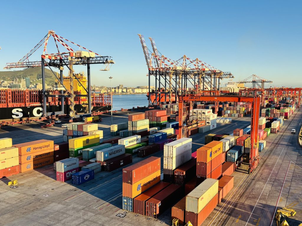 An aerial view of the Cape Town Container Terminal.