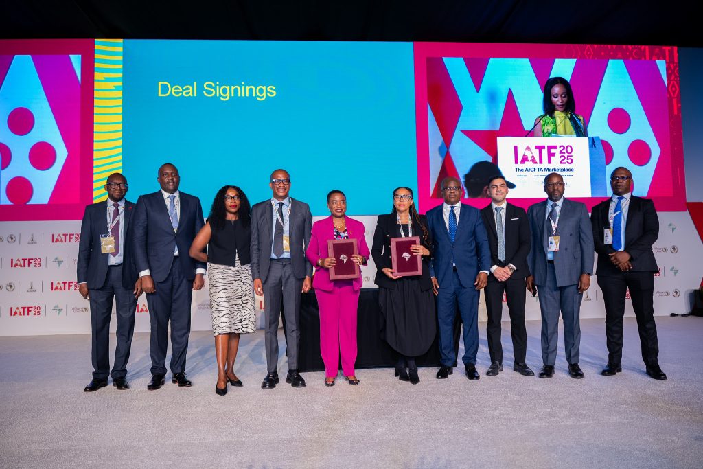 Representatives of Afreximbank, the Government of the Republic of South Africa, and Infrastructure South Africa after the signing of the Joint Project Preparation Facility Framework Agreement.