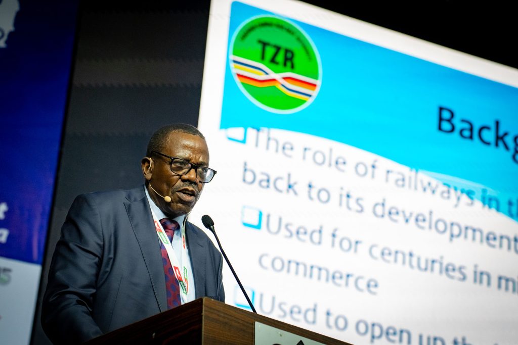 TAZARA Managing Director and Chief Executive Officer, Eng. Bruno Ching’andu . Photo credit © Railways Africa // Craig Dean