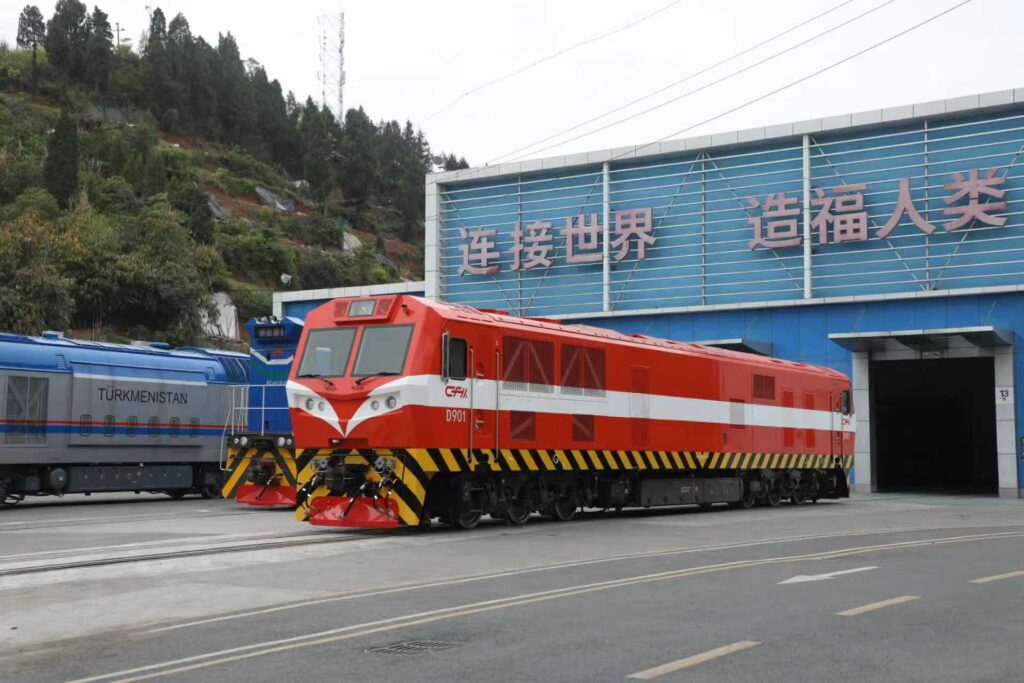 CRRC Ziyang’s AC40 locomotive for Portos e Caminhos de Ferro de Moçambique (CFM) in Mozambique.