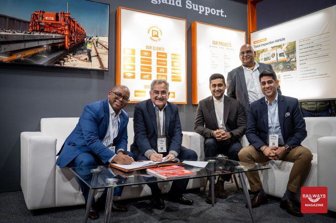 Zeromec and Premnath Rail concluded a licensing memorandum of understanding during Africa Rail 2026 in Johannesburg. Photot: © Railways Africa // Craig Dean